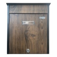 Trezor Posta II postaláda 33,5x27x10,5cm kültéri álló zárral fekete-dió szín