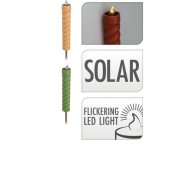 SZOLÁR LED GYERTYA IP44 VILLOGÓ FÉNNYEL 4X97,5CM 3-FÉLE