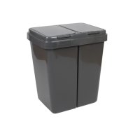 Flair Duo-Bin szemetes díszdobozban antracit 2X25L 48,5X43,5X32,5CM