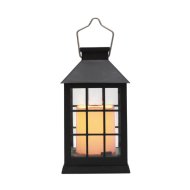 Home Szolár Smd-Led Lámpás Ip44 Lángeffekttel 9x10x18cm Fekete