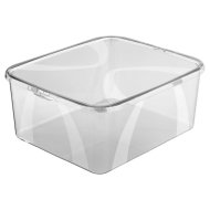 Lona tárolódoboz fedéllel 19l 17,2x35,1x42cm színtelen műanyag