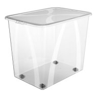 Lona tárolódoboz fedéllel 70l 46,5x39,2x57,1cm színtelen műanyag