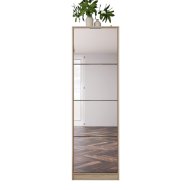 City 4057 cipősszekrény 50x163,5x25cm arwen-sonoma tükrös