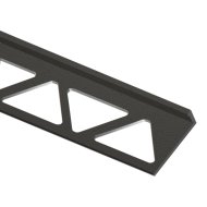 Profilplast szögletes csempeélvédő alumínium 10mm x 2,7m kőhatású antracit színű