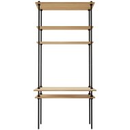 Deco S polcrendszer 185x85x52,5cm fekete tölgy 5 szintes