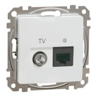 Schneider Sedna TV/RJ45 CAT6 UTP kombinált aljzat fehér