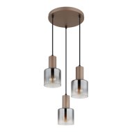 Globo Walton függeszték E27 max.3X40W fényforrás nélküli IP20 150cm fém kávébarna