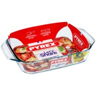 PYREX OPT-IRRES SÜTŐTÁL SZÖGLETES FÜLES 39X28X7CM 4L-ES