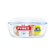 PYREX kerek sütőtál fedővel 3 L üveg
