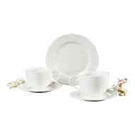 Ambition Pola 18 részes desszert készlet fehér porcelán