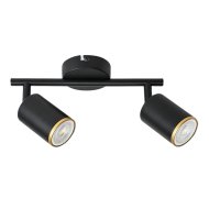 Rábalux Nolie mennyezeti spotlámpa GU10 2xmax.15 W IP20 L25 cm fekete/arany
