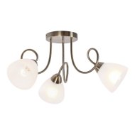 Rábalux Palomina csillár E27 3xmax. 60 W IP20 29x52,5 cm bronz/fehér