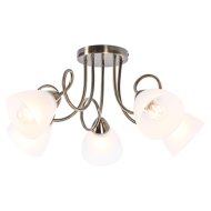 Rábalux Palomina csillár E27 5x max. 60W IP20 29x62cm bronz