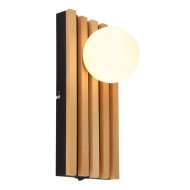 Rábalux Noxelle fali lámpa G9 1x max. 5 W IP20 matt fekete-tölgy fehér üveg
