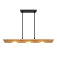Rábalux Noxelle függeszték G9 3xmax. 5 W 80 cm matt fekete/tölgy