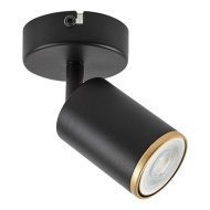 Rábalux Nolie spotlámpa GU10 1xmax. 15W fényforrás nélküli 14cm fekete-arany