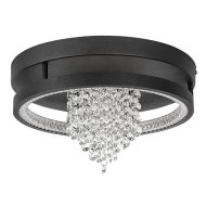 Rábalux Maribell LED mennyezeti lámpa 20W 1000lm fekete üveg átlátszó