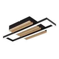 Rábalux Noxelle LED mennyezeti lámpa 12W 670lm 42,5cm fekete, tölgy