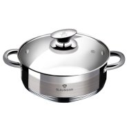 Blaumann Silver Jewellery lábos üveg fedővel 24x9cm 3,7L rozsdamentes acél