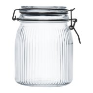 Ambition Rillet csatos üveg 1L 15x11,3x11,3cm átlátszó üveg