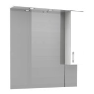 Norina105 magasfényű fehér 99,5x104x17,5cm tükör led világítással