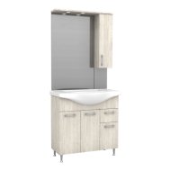 Marina 85 komplett fürdőszobabútor 86x190x50cm világosszürke dió színben