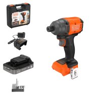 Black+Decker BLIM78E1K-QW 18V ütvecsavarozó szett 2,5 Ah akkumulátorral, gyorstöltővel és kofferrel