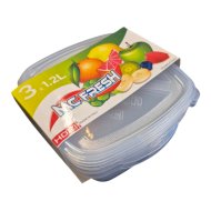 Mc Fresh Ételtároló szett 3x1,2l 17,5x16,5x7,7cm átlátszó műanyag