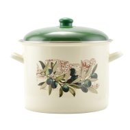 Perfect home fazék fedővel 26cm 10,4l olíva zománcozott acél