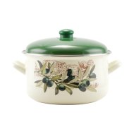 Perfect home lábas fedővel 24cm 6l olíva zománcozott acél
