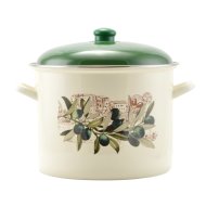 Perfect home fazék fedővel 24cm 8,6l olíva zománcozott acél