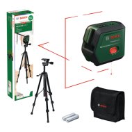 Bosch keresztvonalas szintező UniversalLevel 2, védőtokkal, állvánnyal, 2x1,5V elemmel
