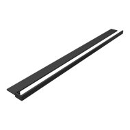 Sanotechnik törölközőtartó walk-in zuhanyfalakhoz piperepolccal, 120x8,5x1,8cm matt fekete