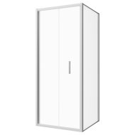 Sanotechnik Sanoslim zuhanyfülkeajtó 100x200cm 6mm edzett üveg króm színű profil csuklóajtós