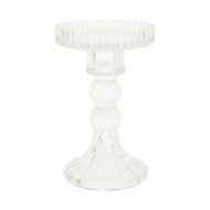 Üveg mécsestartó talppal 14x8.8cm átlátszó