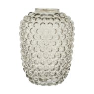 Váza 14x14x19cm szürke üveg
