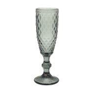 Pohár talpas 6x20 cm szürke üveg 0.25L