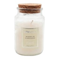 Mimosa &amp; Cardamom illatgyertya üvegben 120g parafa fedővel