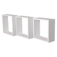 Spaceo falipolc kocka 3db/szett 30x30x10cm fehér