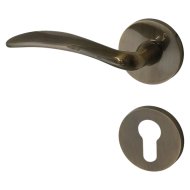 Olive antikolt alumínium cz rozettás ajtókilincs 50mm