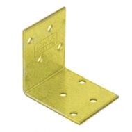 Sarokösszekötő lemez 50x50x40/2mm perforált sárga horganyzott