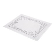 MYH-TEX Silver garden szalvéta 30x40cm fehér mintás széllel poliészter