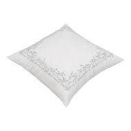 MYH-TEX Silver garden párnahuzat 42x42cm fehér mintás széllel poliészter