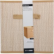 Tárolódoboz 31x31x31 cm, bambusz-textil, 2-féle szín
