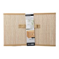 Tárolókosár 38x26x24 cm, bambusz-textil, 2-féle