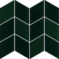 PDZ zöld rombusz üvegmozaik dekorcsempe 20.5x23.8 cm, darabos