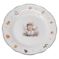 Salátástányér 2x19x19cm 3-féle karácsonyi mintával porcelán