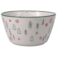 Karácsonyi tál 500 ml 8x14x14cm 4-féle minta agyagkerámia