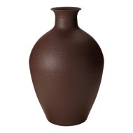 Váza 46x31x31cm matt sötétbarna vas