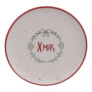 Tányér 3x26.5x26.5 cm 4-féle karácsonyi mintával porcelán